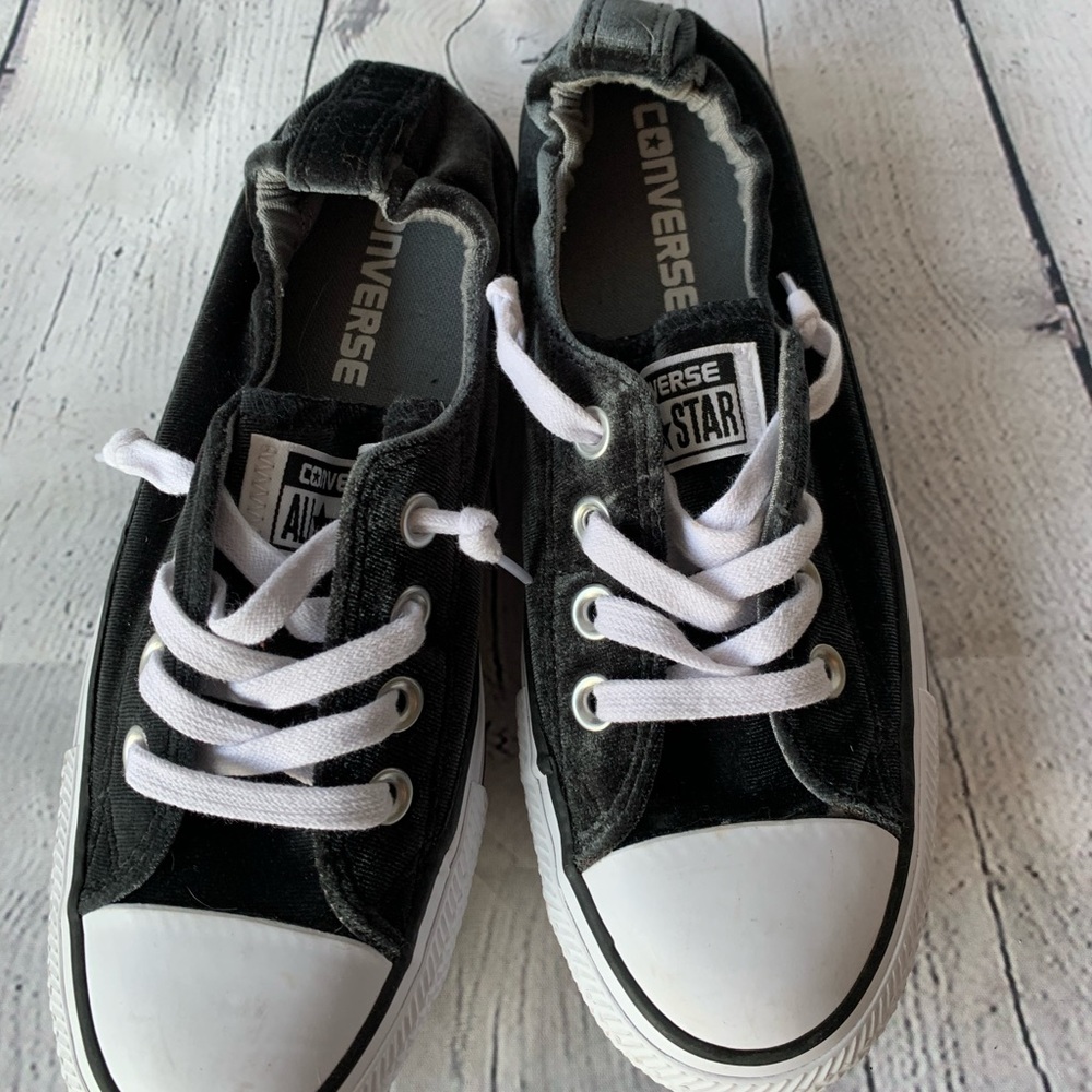 New grey velvet converse